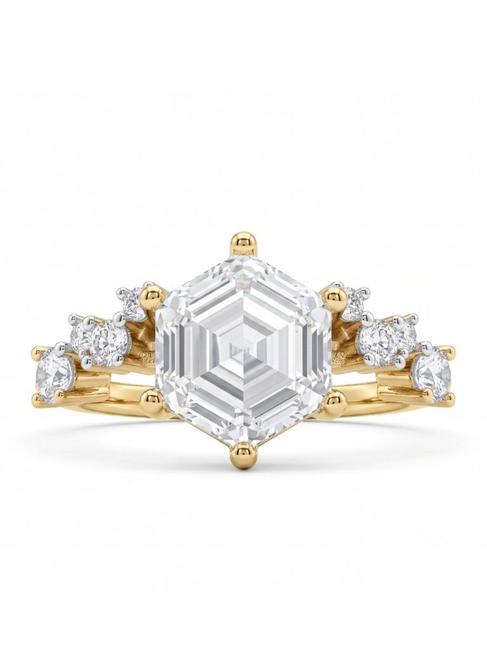 Charmed Aroma Honeycomb Bee ring, size 6, 925 Sterling Silver 10k Gold finish
